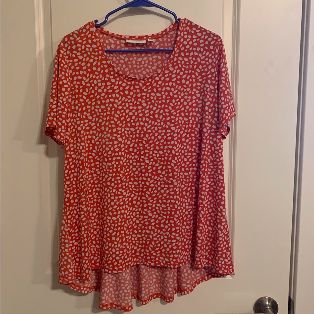 Susan Graver Short Sleeve U-Neck Top